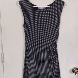 LOFT Petites polka dot stretchy sheath dress